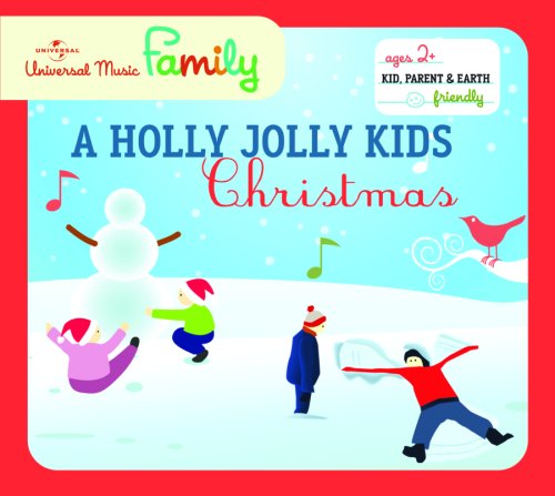 CD cover: children playing in the snow with a snowman and bird.