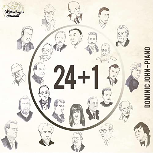 CD cover with portraits encircling the text "24+1" and "Dominic John.