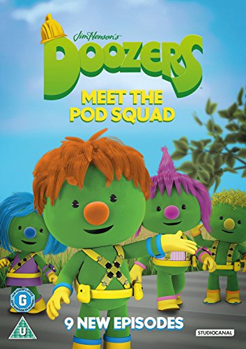 "Four green cartoon characters with different colored hair on a DVD cover."