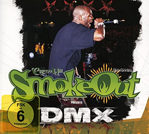 DMX performing onstage, album cover for “The Smoke Out Festival Presents.”