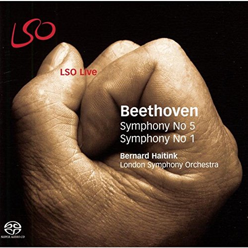 CD cover: hand holding sheet music with "Beethoven" and "Haitink" text.