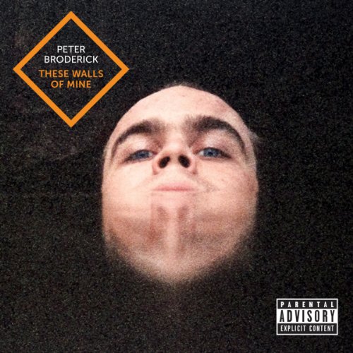 Album cover: Peter Broderick’s face against a dark, textured background.