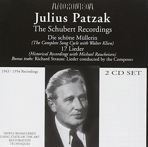 A CD cover featuring a black and white portrait of Julius Patzak.