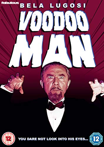 DVD cover for "Voodoo Man" featuring Bela Lugosi in a suit.