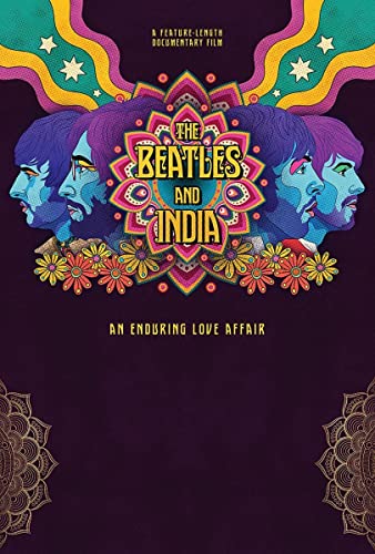 Beatles And India" Blu-ray cover featuring illustrated portraits and floral designs.