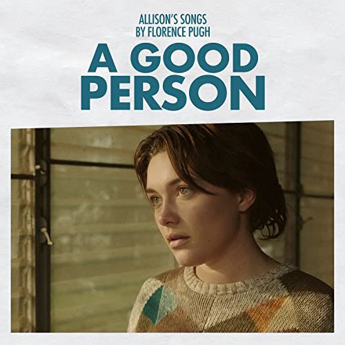 Florence Pugh portrait on album cover for "Intentions" vinyl record.