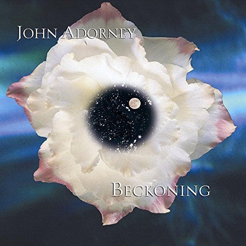 CD cover: white flower with a starry galaxy center.