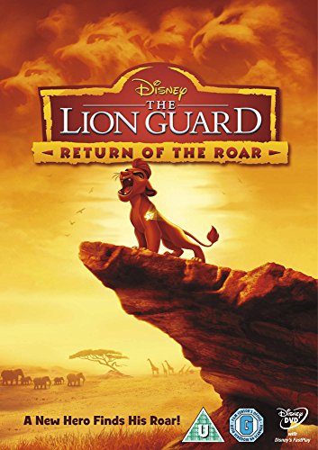 DVD cover featuring a lion cub on a cliff with savannah animals in the background.