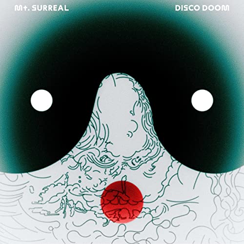 Album cover: abstract face with red sun and swirling white lines.