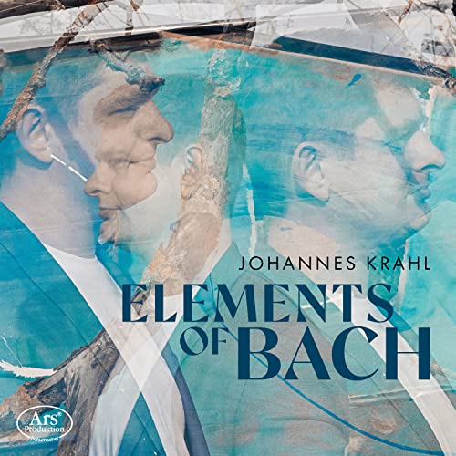CD cover featuring a portrait of Johannes Krahl and text "Elements of Bach".
