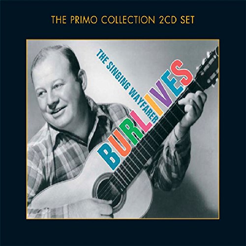 "Burl Ives CD cover featuring a black-and-white photo of Burl Ives holding a guitar."