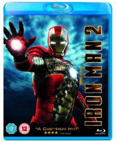Iron Man 2 Blu-ray cover featuring Robert Downey Jr. in armor.