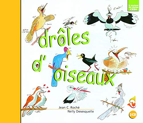 CD cover with colorful cartoon illustrations of various bird species.