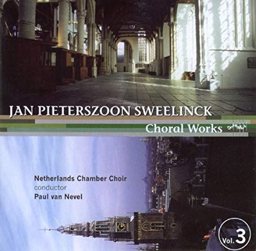 CD cover for "Choral Works Vol.3" featuring a church interior and cityscape.