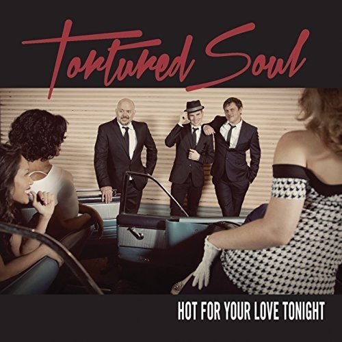 "CD cover featuring 'Tortured Soul' band and promotional image with text and Amazon logo."