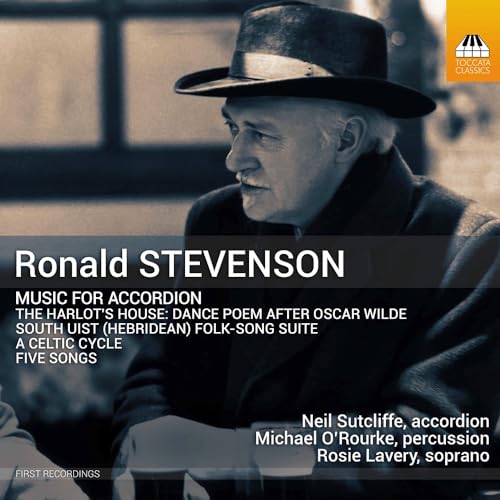 CD cover featuring Ronald Stevenson in a hat, with text details.