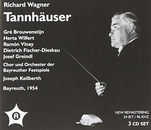 Black and white CD cover with a conductor holding a baton.