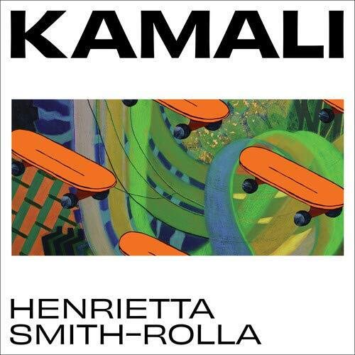 "Album cover with abstract illustration of skateboards and green shapes, artist and title text."