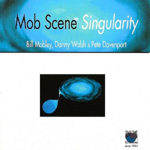 Blue-titled album cover with a swirling blue image and white background.