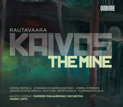 "Album cover with 'The Mine' title, dark background, and performer names listed below."