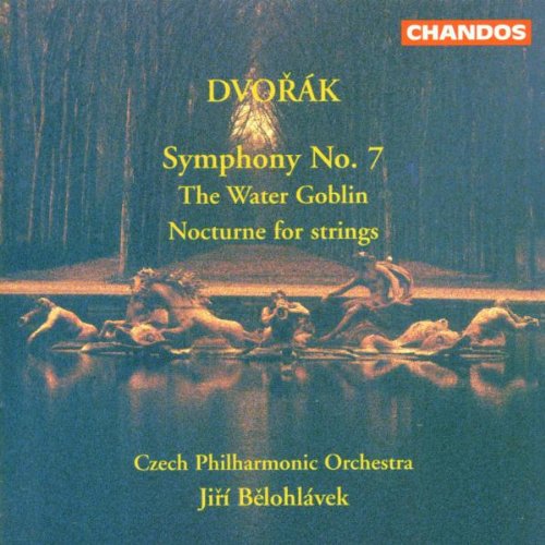 "CD cover with dark, mystical image and yellow text, featuring 'Dvorak' and 'Symphony No. 7'."