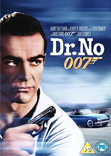 Dr. No DVD cover featuring Sean Connery holding a gun.