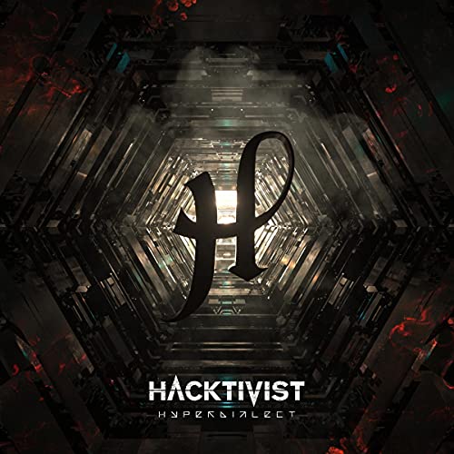 CD cover for Hacktivist’s “Hyperdialect” featuring a stylized “H” in a tunnel.