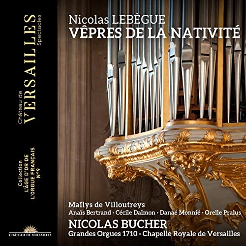 CD cover featuring a gilded organ pipe detail and text in French.