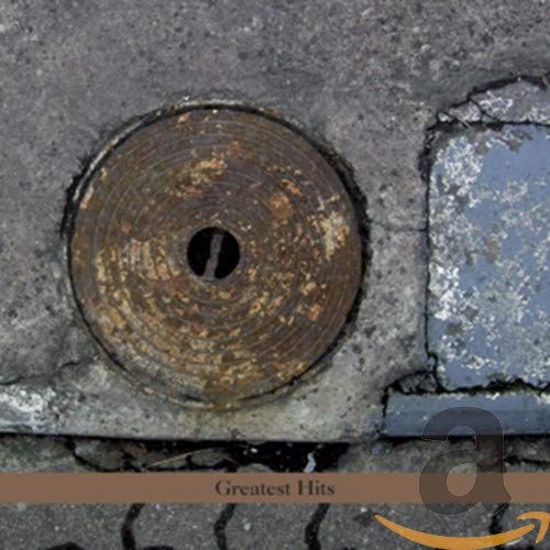 CD cover for Zakarya’s “Greatest Hits” featuring a band portrait and manhole.