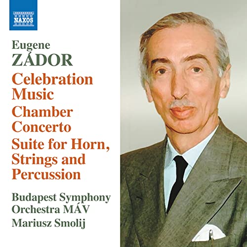 CD cover featuring portrait of composer Eugene Zador and text details.