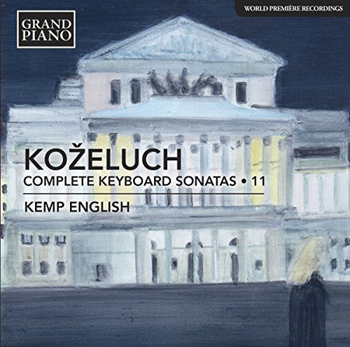 CD cover with neoclassical building, woman in black, and "Koželuch" text overlay.
