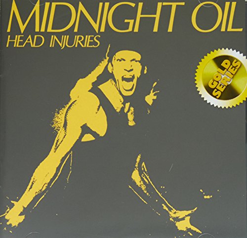 CD cover for Midnight Oil’s “Head Injuries” with a golden figure.