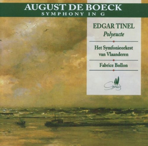 "CD cover with a seascape painting and text overlay listing musical compositions and artists."