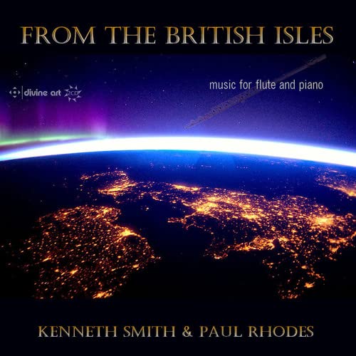 CD cover: Earth from space with aurora borealis, text “From The British Isles”.