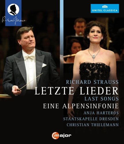 "Blu-ray disc cover featuring a conductor and singer, with text and logos."