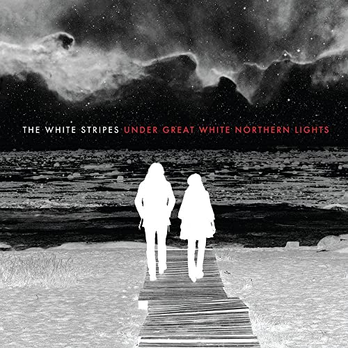 Album cover: two figures on a pier under a starry, swirling sky.