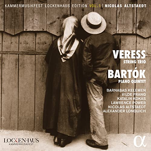 CD cover: two figures with hats seen from behind, text "Veress" and "Bartók".