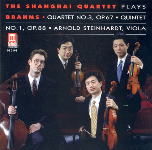 Shanghai Quartet CD cover featuring four musicians with string instruments.