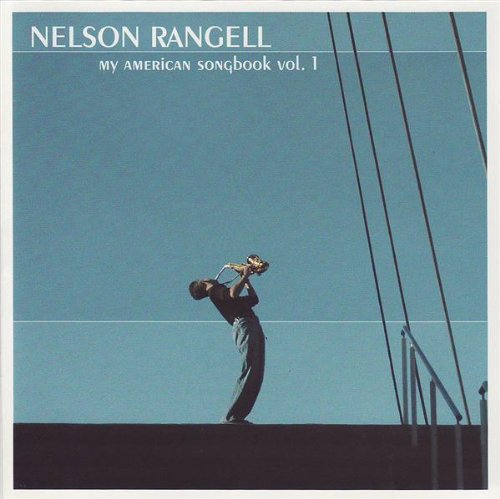 CD cover with a man playing the flute on a rooftop against a blue sky.