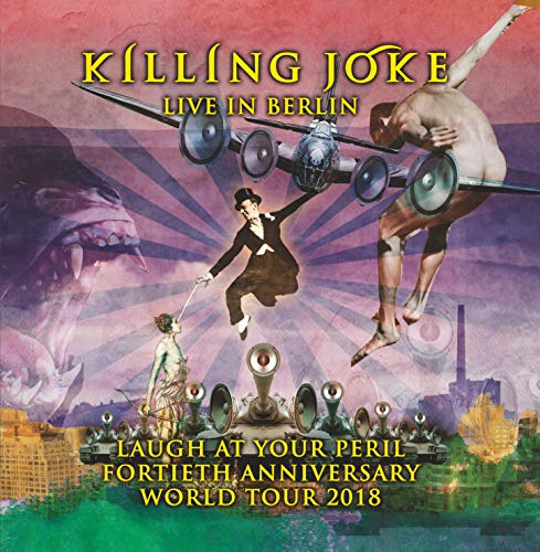 Killing Joke album cover: surreal imagery of a plane, figures, and city.