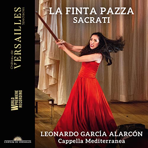 CD cover: woman in red dress dramatically raising a sword.