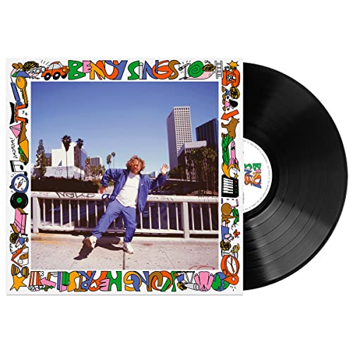 Benny Sings - Young Hearts" vinyl record with colorful cover art and black disc.