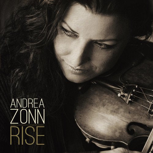 Andrea Zonn's album cover: black and white photo of a woman with a violin.