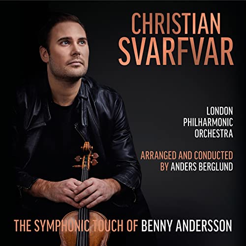 Christian Svarfvar holding a violin, album cover for "The Symphonic Touch.