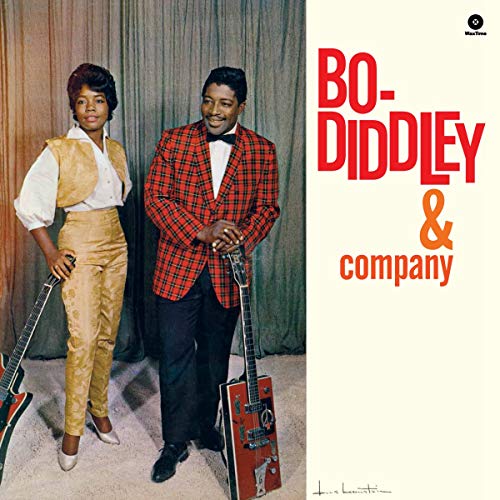 Bo Diddley & Company album cover featuring two musicians with guitars.