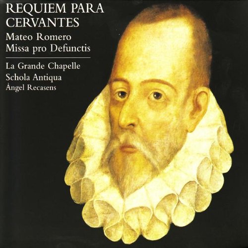 "CD cover featuring a portrait of a man with a ruffled collar against a black background."