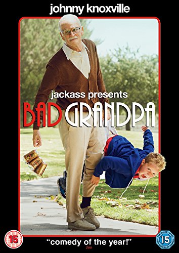 DVD case for "Bad Grandpa" featuring Johnny Knoxville and a child on the cover.