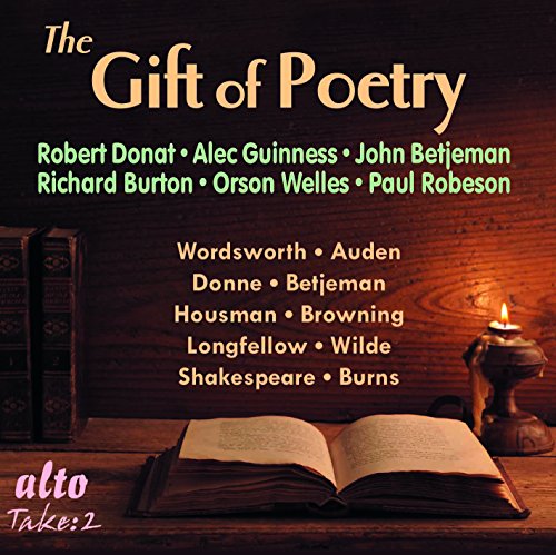 CD cover for “The Gift of Poetry” featuring actors and poets’ names.