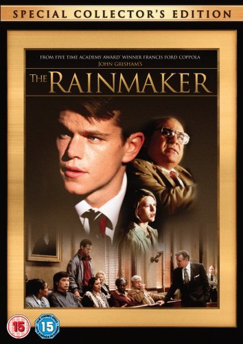DVD cover for "The Rainmaker" featuring Matt Damon and Danny DeVito.