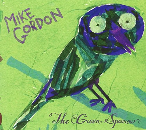 "Album cover with a green background and a blue bird, titled 'The Green Sparrow'."